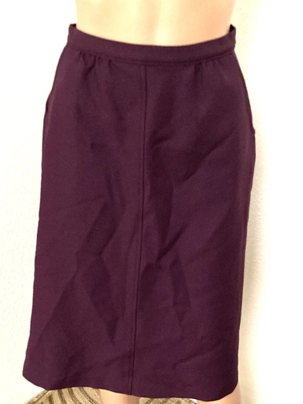 Vintage Levi Strauss & Co. Women's M Purple Twill Pencil Skirt Knee Length
